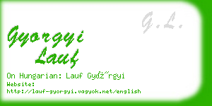 gyorgyi lauf business card